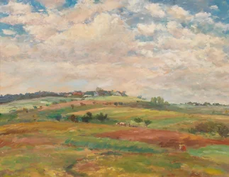 Sommerlandschaft mit Weide